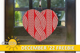 Knitted heart door hanger SVG