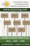 Herb stakes free SVG