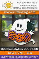 Halloween Ghost BOO door hanger SVG