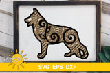 3D Layered German Shepherd SVG
