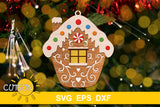 Gingerbread House Christmas Ornament SVG