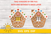 Gingerbread House Christmas Ornament SVG