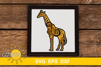 3D Layered Giraffe SVG