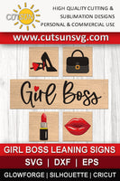 Girl boss leaning signs SVG bundle