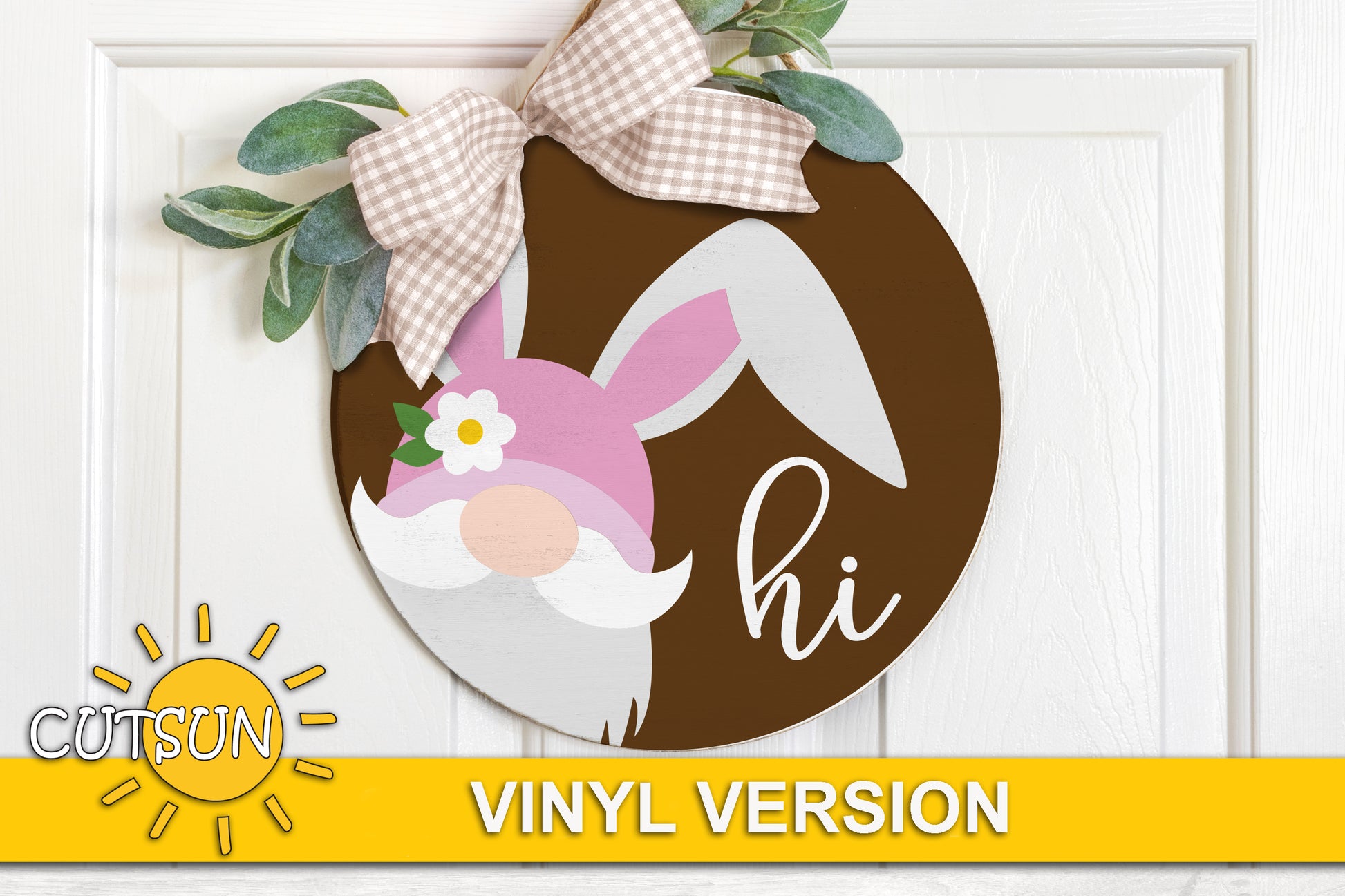 Bunny Gnome door hanger SVG