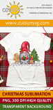 Christmas Vibes Gnome sublimation design