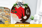 Christmas Gnome Door hanger SVG | Gnome hi door sign SVG | Christmas door hanger SVG