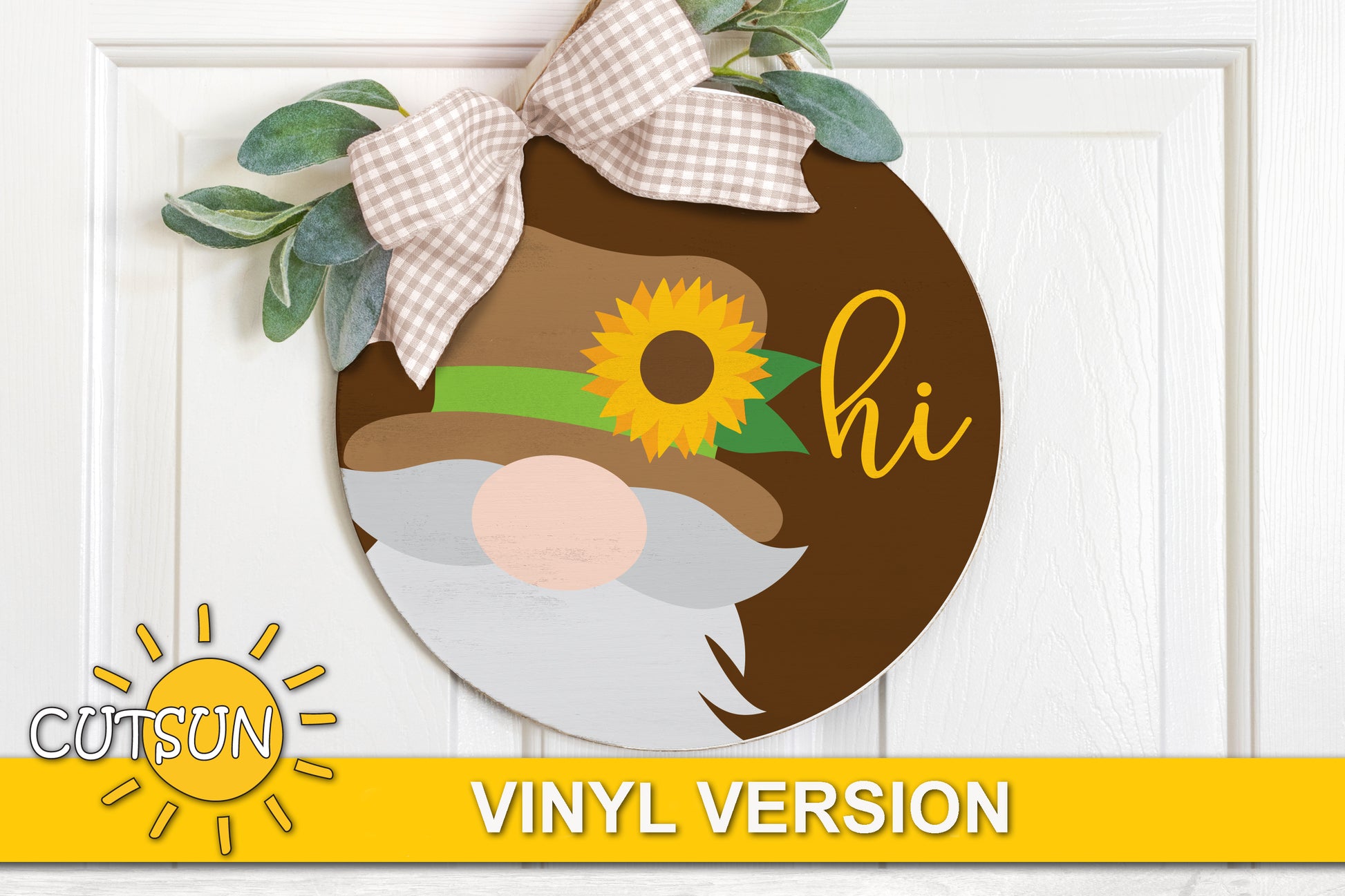 Summer gnome hi door hanger