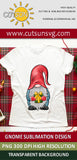 Gnome with a present sublimation design download