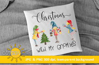 Christmas With My Gnomies Sublimation Design download