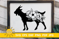 Floral Goat SVG