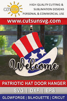 Patriotic Hat door hanger SVG | Patriotic Door hanger SVG