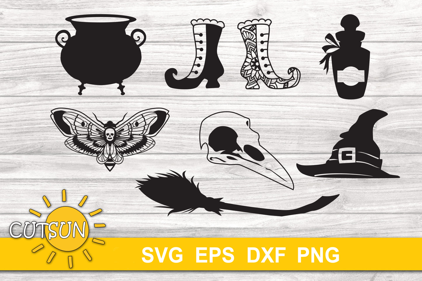 Gothic Halloween SVG bundle Close up