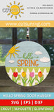 Hello Spring Door Hanger SVG