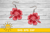 Hibiscus earrings SVG