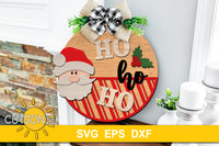 Ho Ho Ho Santa Christmas door hanger SVG