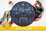 Holly Night Door Hanger SVG