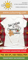 Hot Cocoa and Christmas Cookies Sublimation Design download