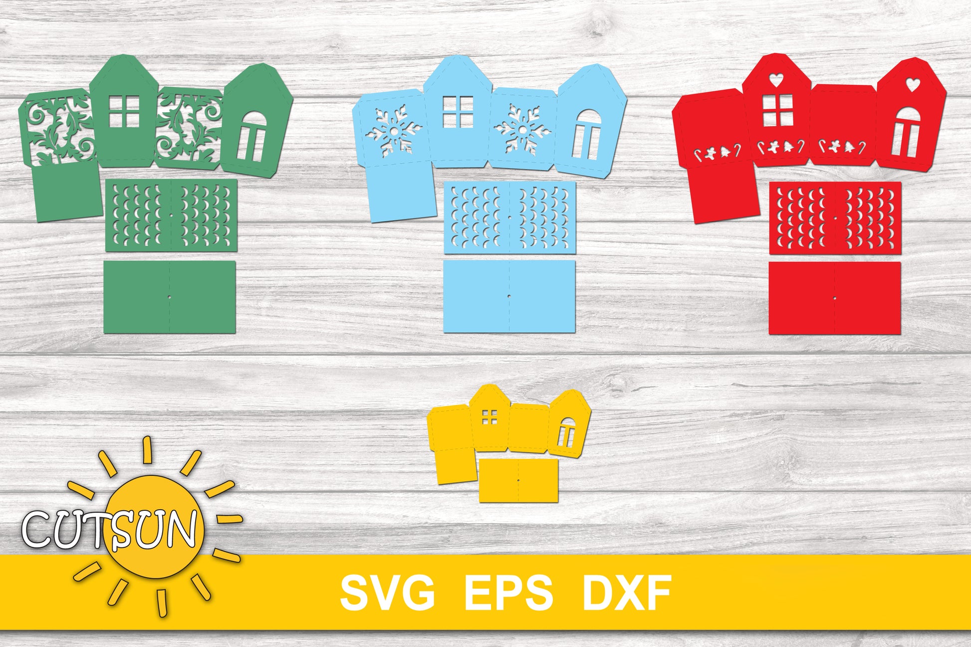 3D House Ornaments SVG