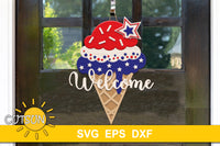Ice cream door hanger SVG | Ice cream welcome sign SVG