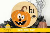 Jack O Lantern Halloween Door hanger SVG