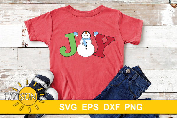 Joy Snowman Christmas design