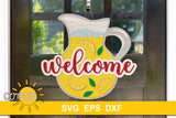 Lemonade Jug Welcome sign SVG