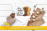 Just a Girl Who Loves Fall Watercolor sublimation design bundle PNG