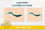 3D Layered Lake Pepin depth map SVG