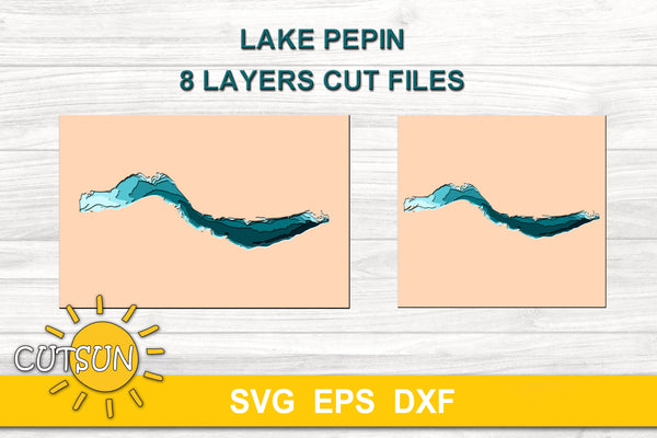 3D Layered Lake Pepin depth map SVG