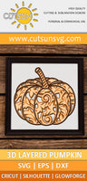 3D Layered Pumpkin SVG