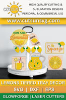 Lemon Tier Tray Decor SVG | Lemonade Tier Tray decor SVG