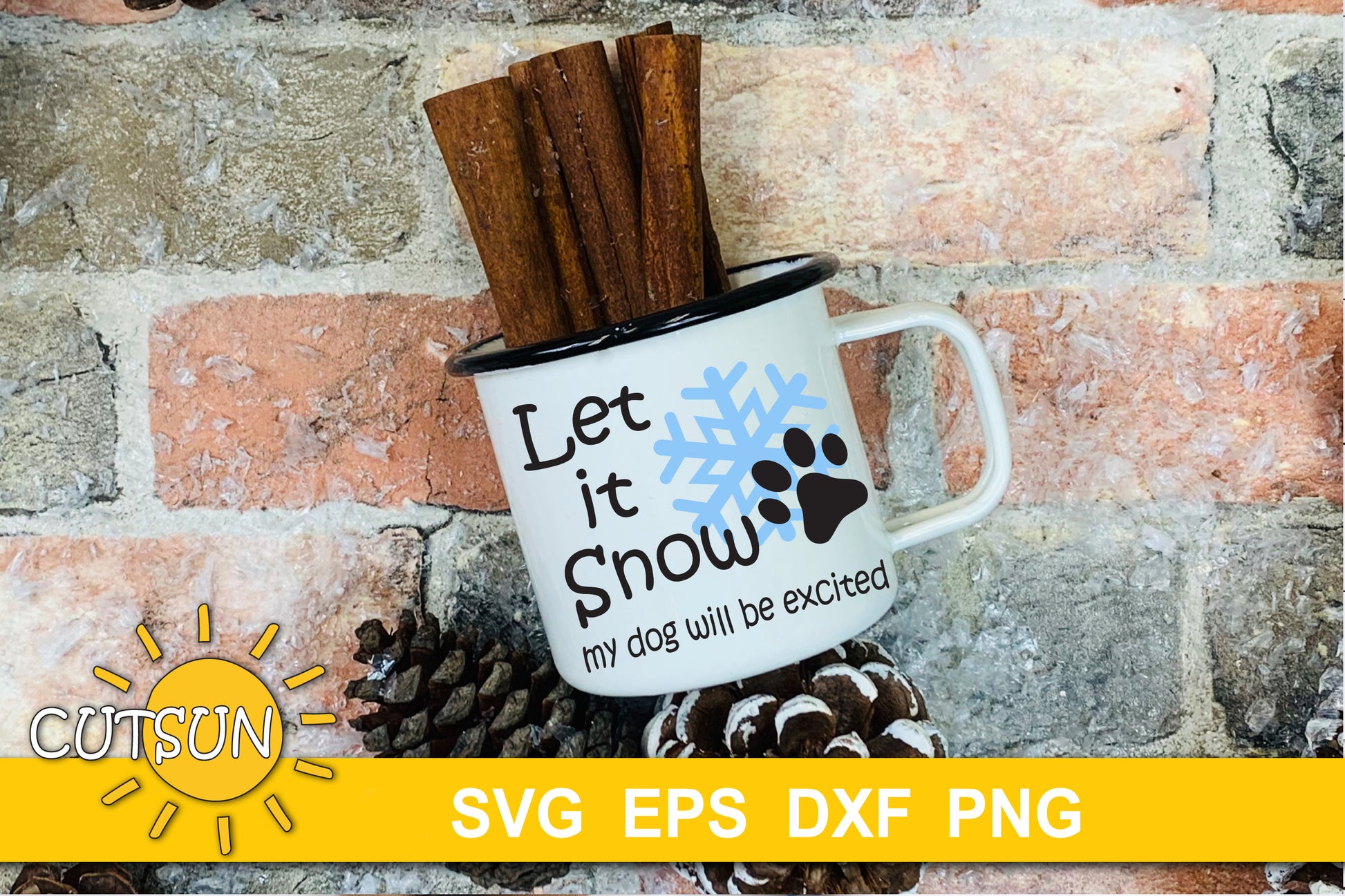 Let it Snow My Dog will be excited svg
