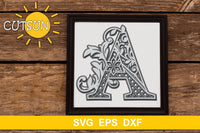 3D  layered letter SVG