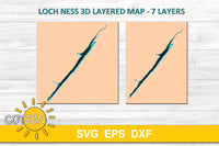 3D Layered Loch Ness Map SVG