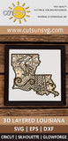 3D Layered Louisiana Mandala SVG