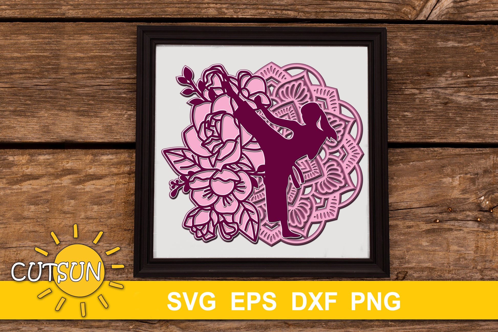 3D Layered Martial Arts Mandala SVG