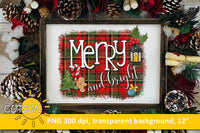 Merry and Bright Christmas Sublimation design download