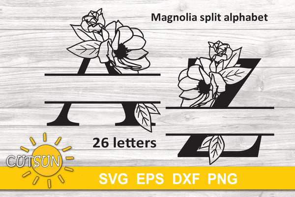 Magnolia split alphabet