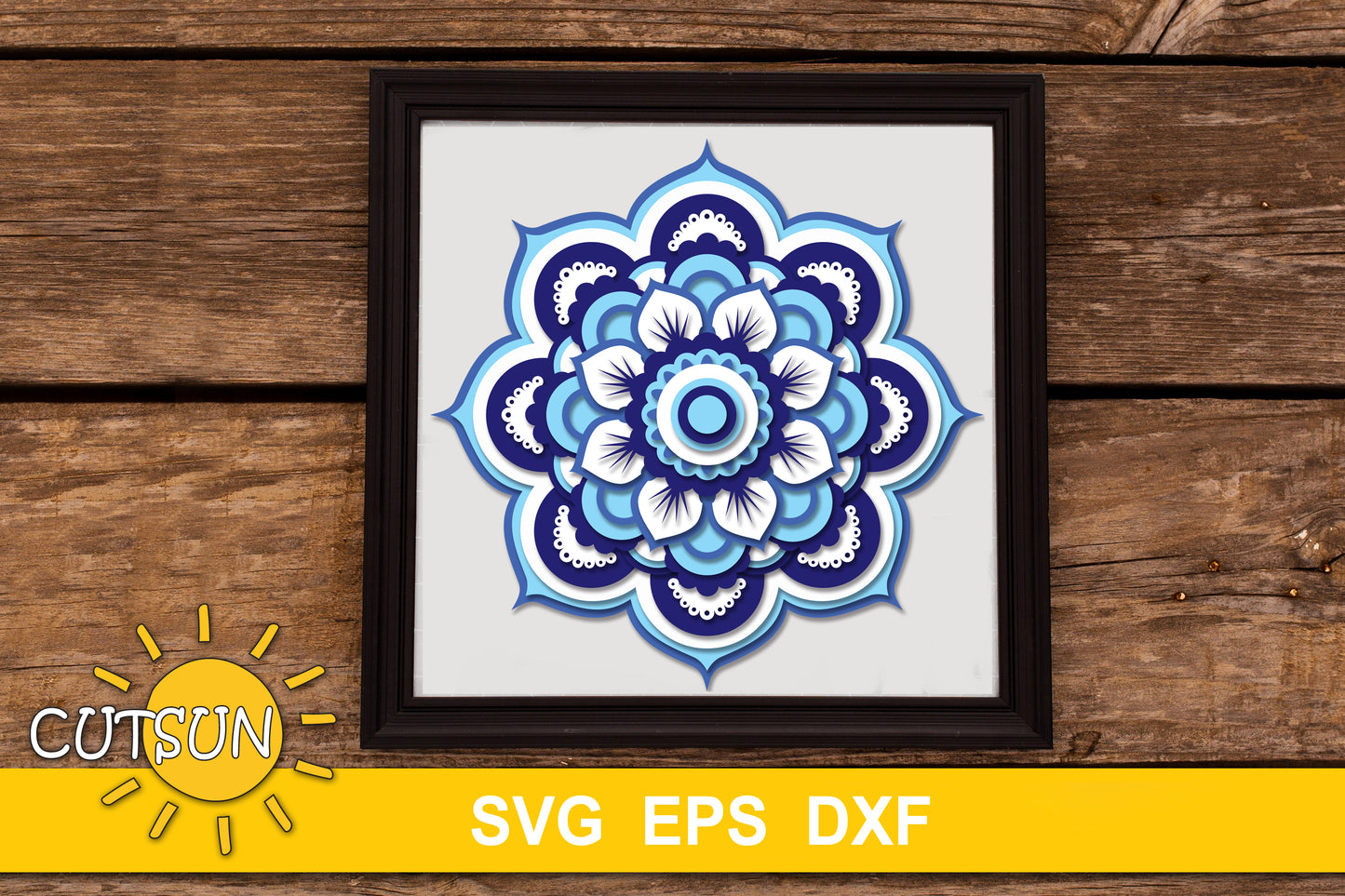 3D Layered Mandala SVG 20 layers