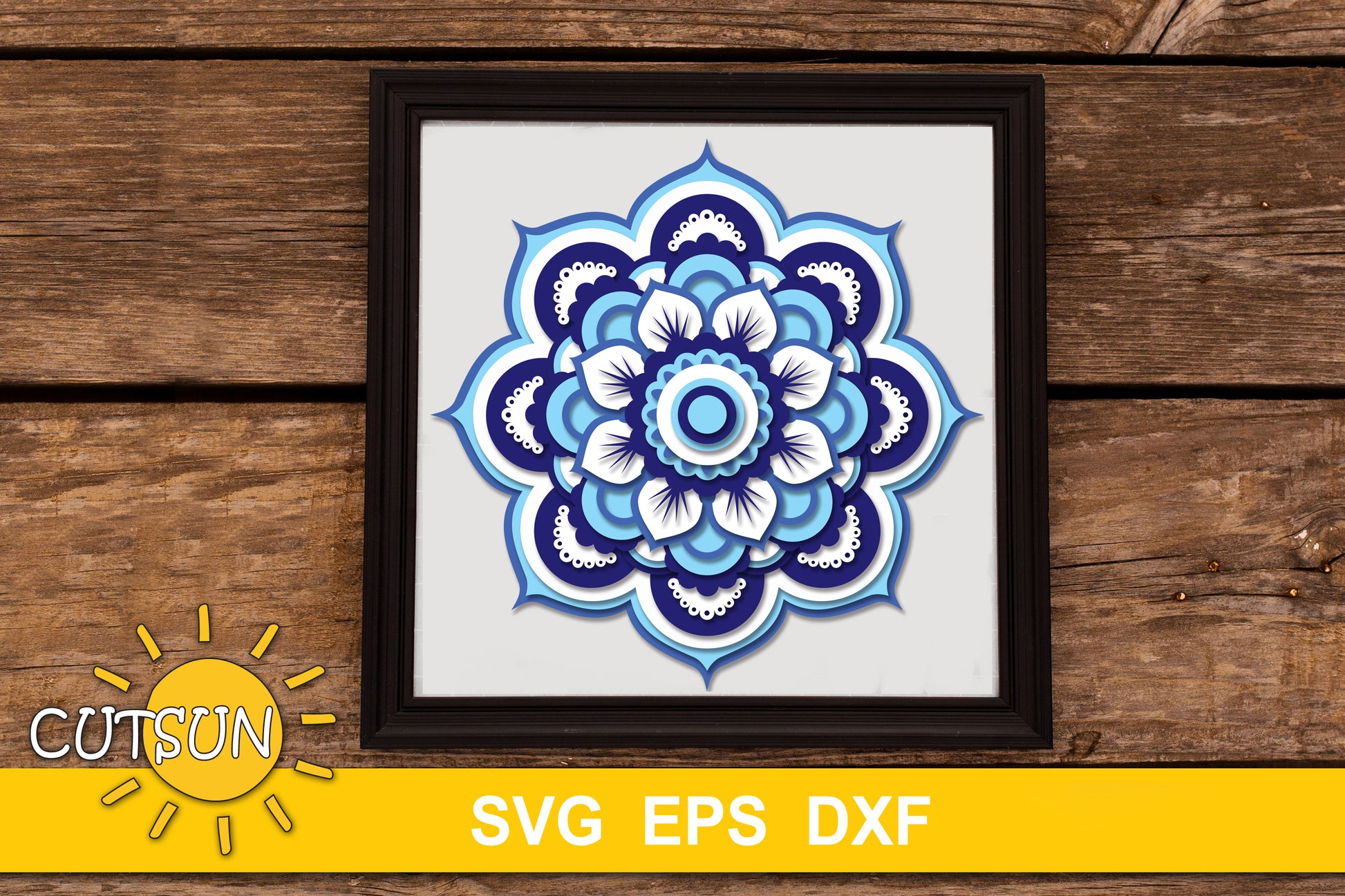 3D Layered Mandala SVG 20 layers