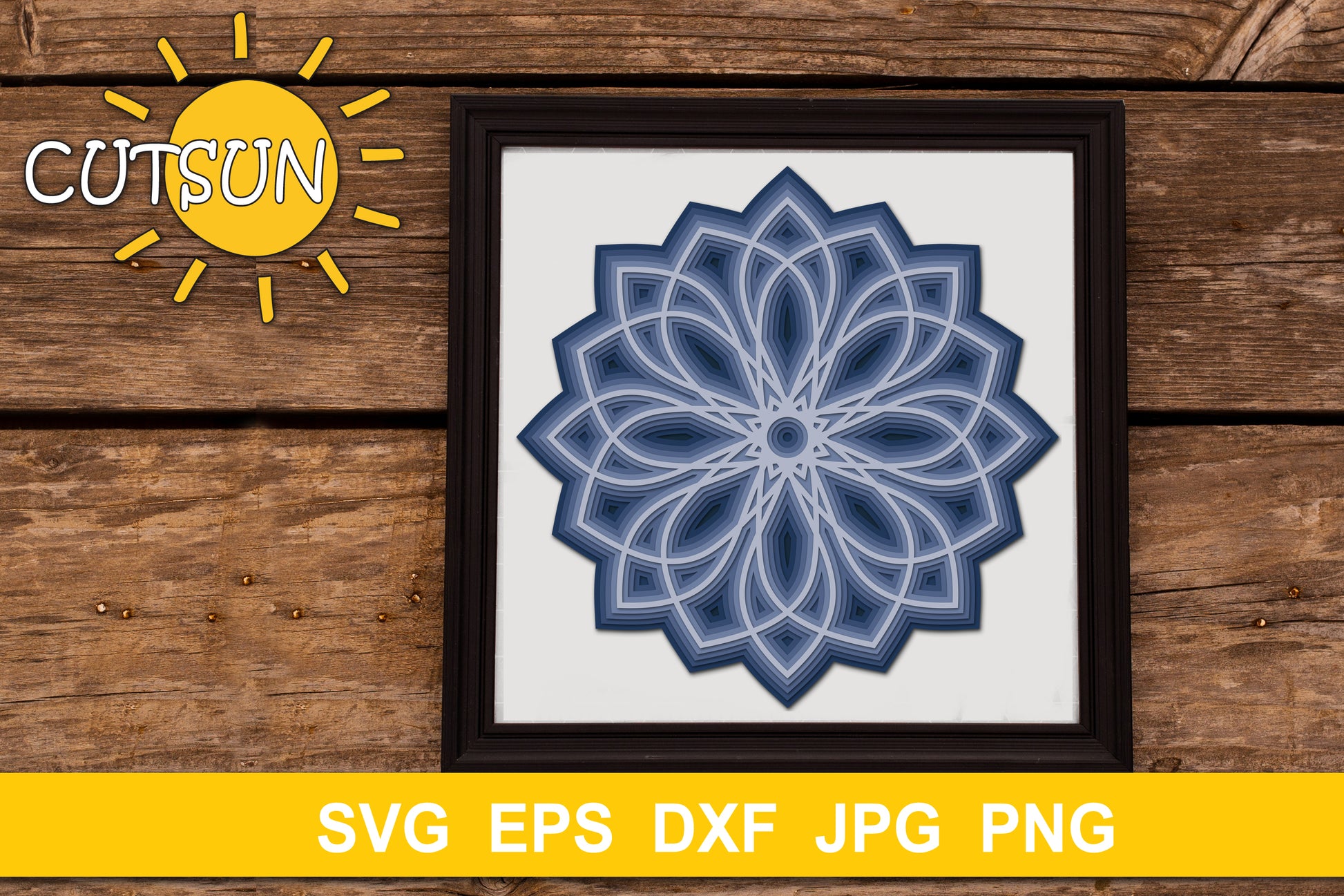 3D Layered Mandala SVG