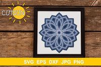 3D Layered Mandala SVG 6 layers