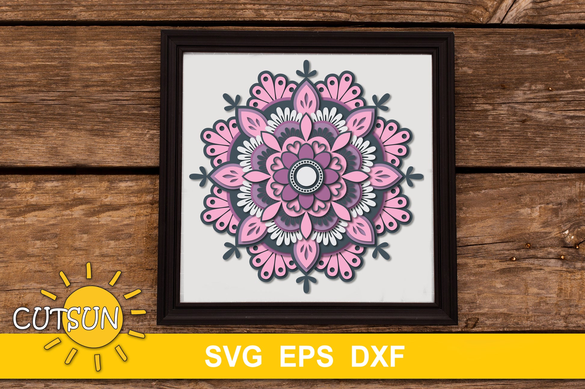 3D Layered Mandala SVG