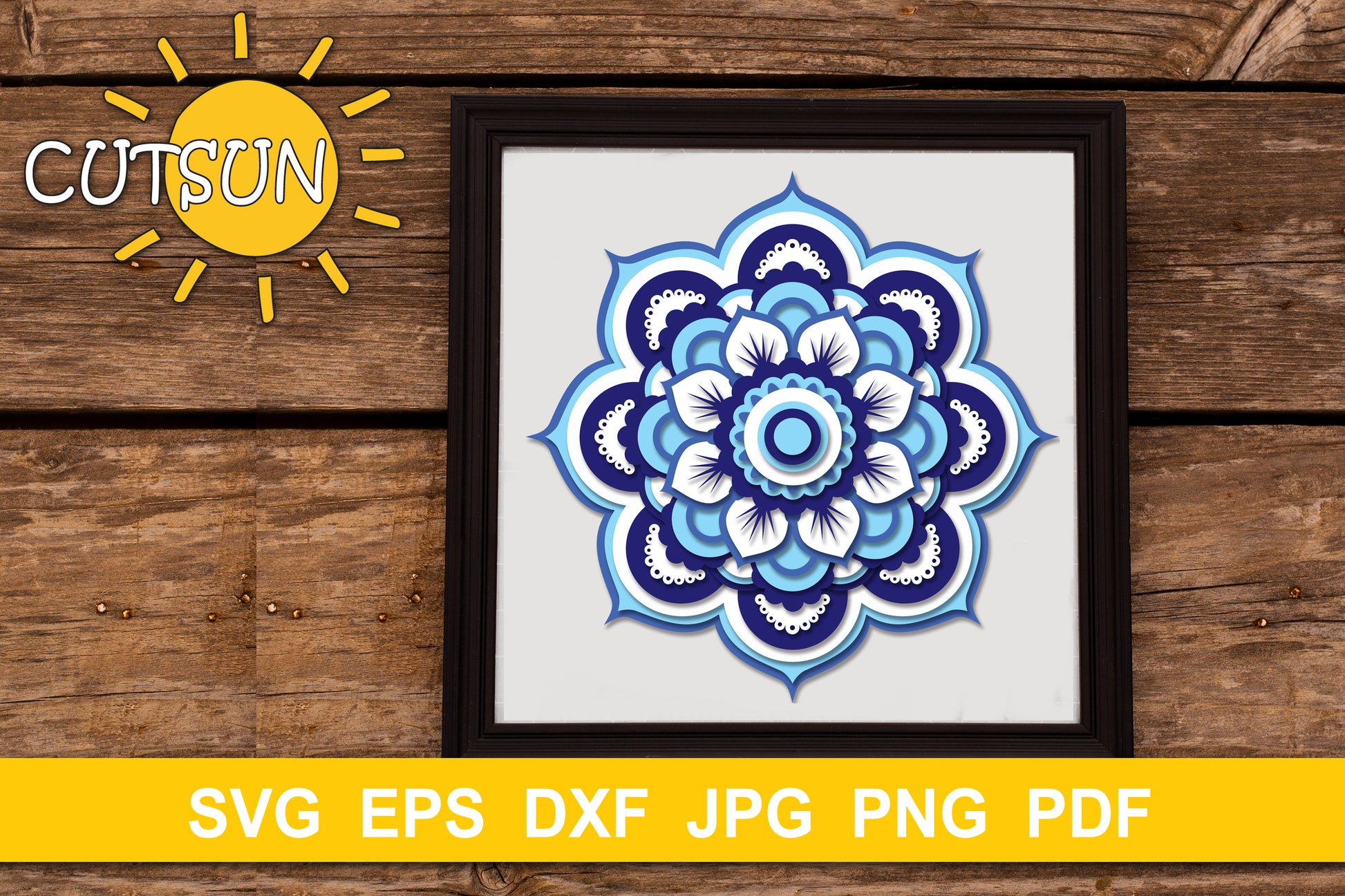 3D Layered Mandala SVG