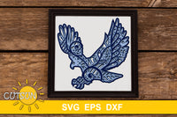 3D Layered Eagle SVG