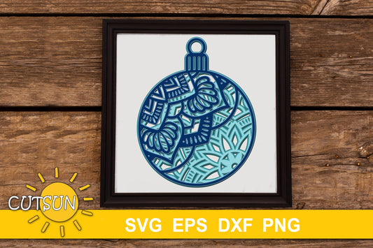 3D Layered Mandala Christmas Ornament