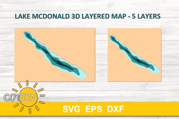 3D Layered Lake McDonald Depth map SVG