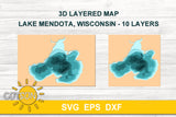 3D Layered Lake Mendota depth map SVG