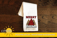 Merry Christmas sublimation design download Buffalo Plaid and Leopard